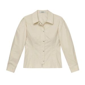 Thakoon fitted puff sleeve shirt jacket. 2